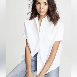 Madewell White Cotton Courier Shirt XS